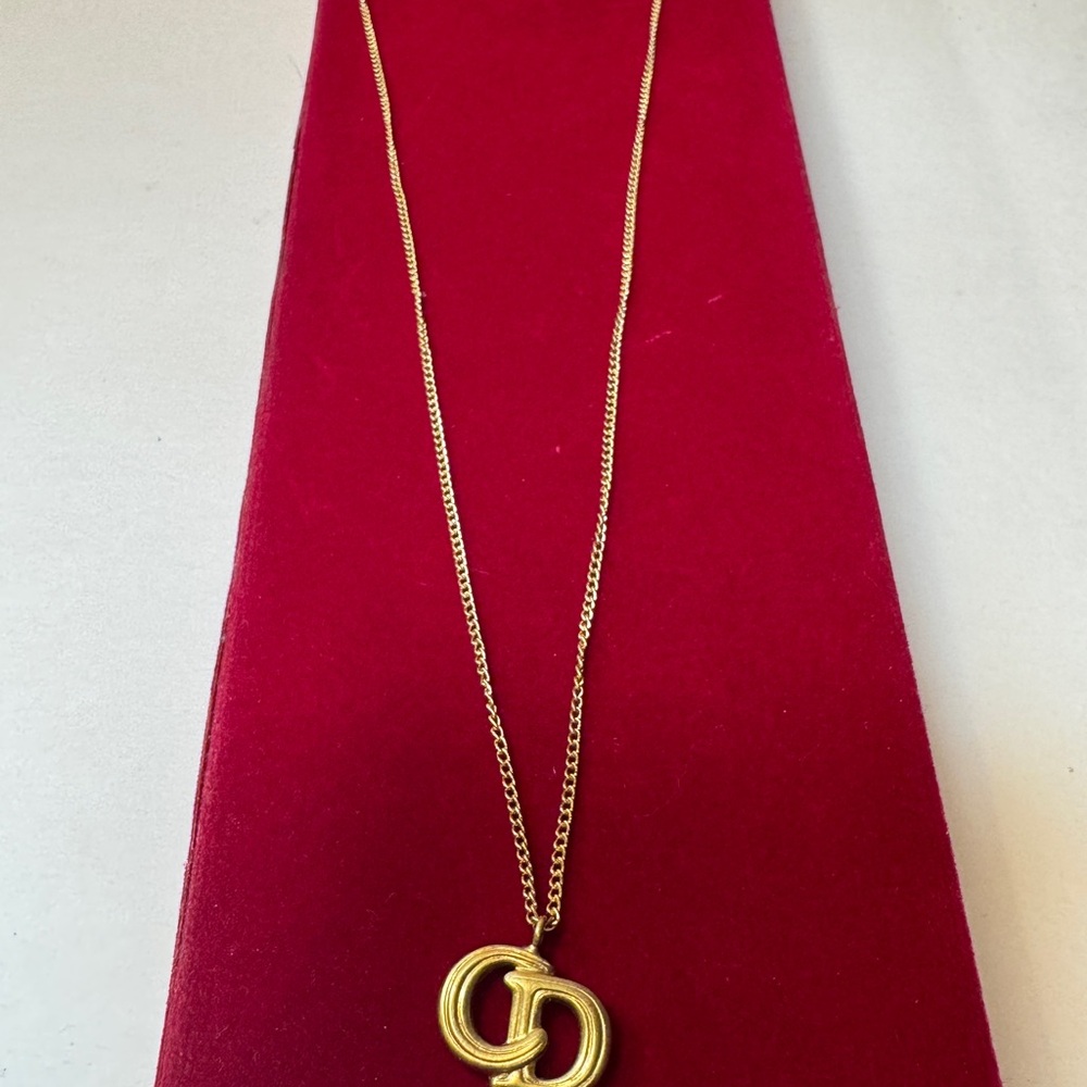 Designer Gold Initial Pendant Necklace - Picture 9 of 13